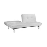 MODERN FUTON SLEEPER SOFA BED IN WHITE FAUX LEATHER