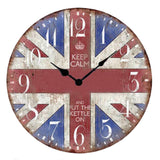 12" European Retro Wall Clock Classical Decor Silence Hanging Clock, C