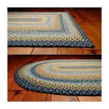 COTTON BRAIDED RUG OVAL SUNFLOWERS 4' x 6'