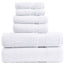 Luxury Hotel & Spa Towel 100% Genuine Turkish Cotton 6 Piece Towel Set -White- Bamboo
