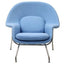FINE MOD IMPORTS WOOM CHAIR AND OTTOMAN BLUE