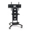 Mobile Flat Screen TV Stand Cart with Shelf and Universal Mounting Bracket