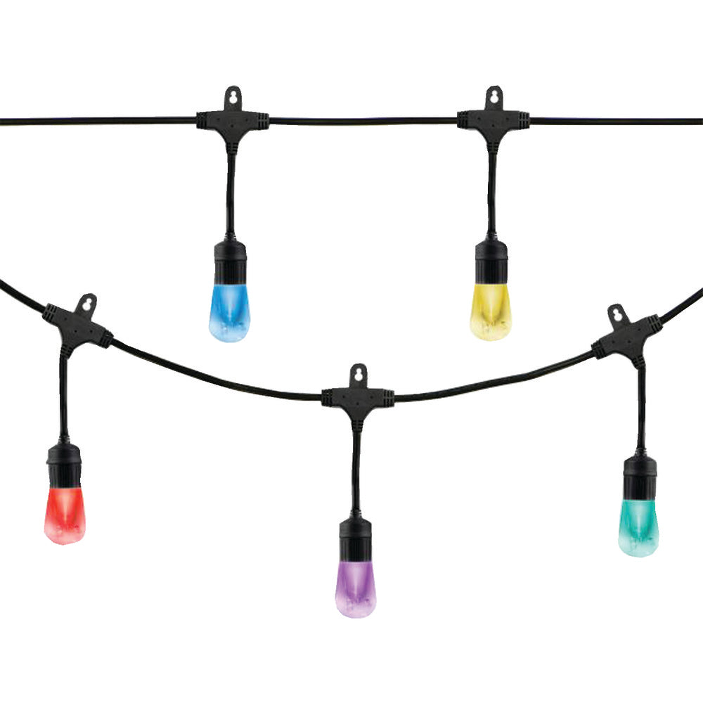 Enbrighten Cafe Seasons 37790 Seasons LED Color Changing Cafe Lights (48ft; 24 Acrylic Bulbs)