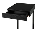 Laptop Stand with Storage Drawer & Castors: Black Laptop Stand with Storage Drawer & Castors