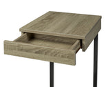 Laptop Stand with Storage Drawer & Castors: Black Laptop Stand with Storage Drawer & Castors