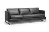 Baxton Studio Dakota Pewter Gray Modern Bonded Leather Sofa