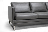 Baxton Studio Dakota Pewter Gray Modern Bonded Leather Sofa