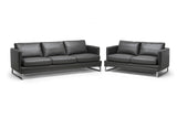 Baxton Studio Dakota Pewter Gray Modern Bonded Leather Sofa