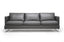 Baxton Studio Dakota Pewter Gray Modern Bonded Leather Sofa