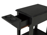 Telephone Stand with Storage Drawer and Dual Cup Holders