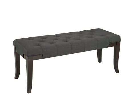 Textured Fabric Tufted-accent-bench