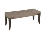 Textured Fabric Tufted-accent-bench