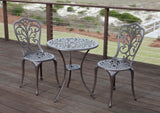 Faustina Antique Bronze 3pc Bistro Set