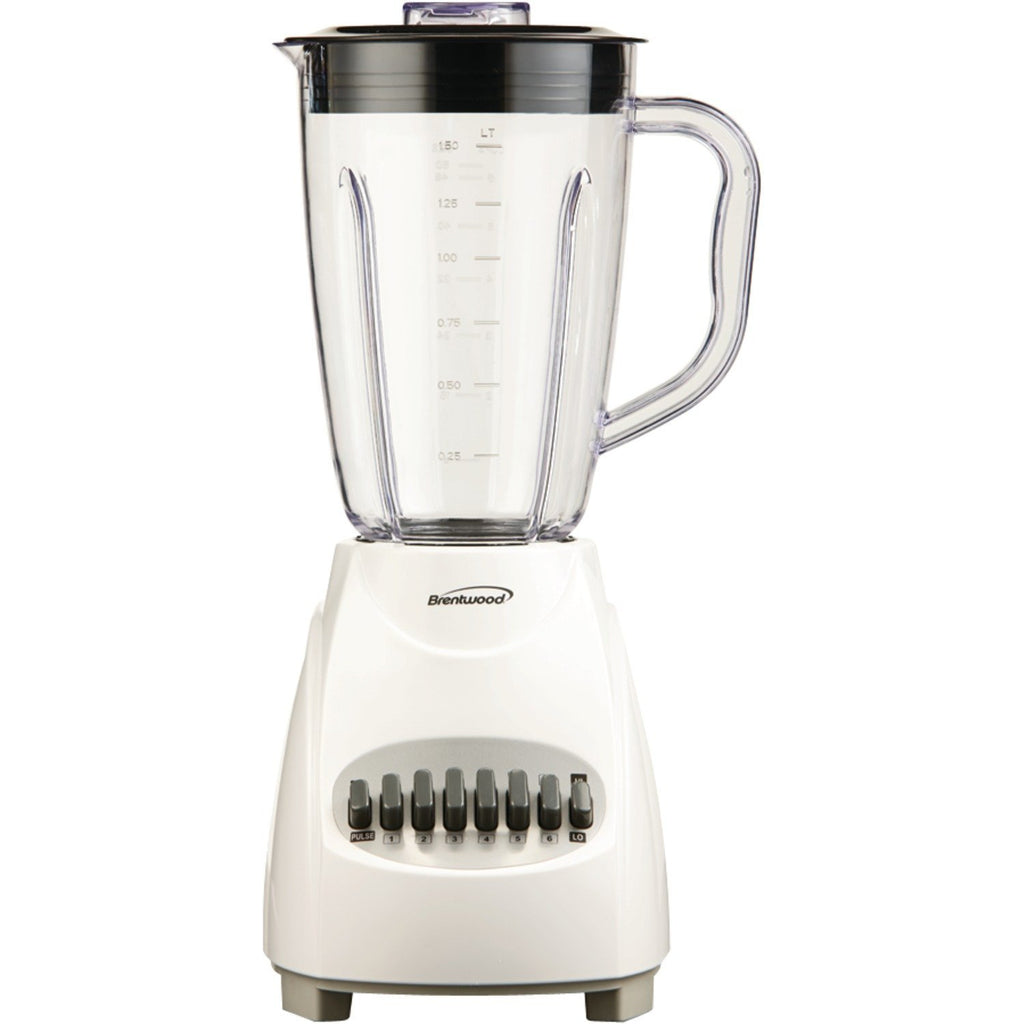 Brentwood 12-Speed Blender with Plastic Jar, White