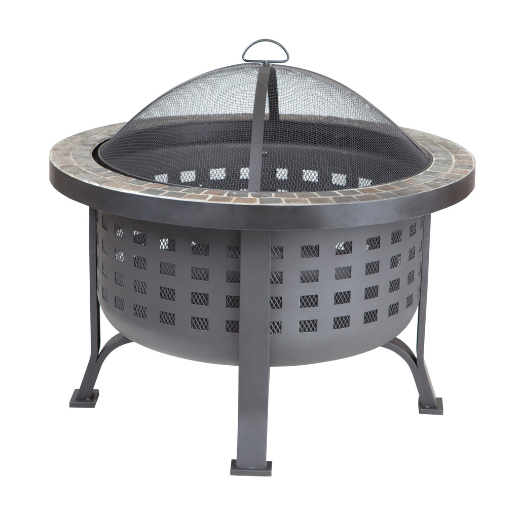 Alpina Round Slate Top Fire Pit