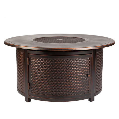 Leeward Hammered Aluminum LPG Fire Pit