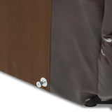 Baxton Studio Mistral 6-Piece Sectional Dark Brown Bonded Leather Reclining Sofa Set