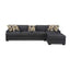 CONTEMPORARY REVERSIBLE SECTIONAL BLACK FABRIC SOFA