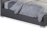 BAXTON STUDIO REGATA MODERN AND CONTEMPORARY GREY FABRIC UPHOLSTERED QUEEN SIZE PLATFORM BED