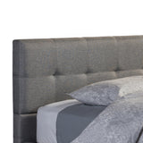 BAXTON STUDIO REGATA MODERN AND CONTEMPORARY GREY FABRIC UPHOLSTERED QUEEN SIZE PLATFORM BED