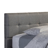 BAXTON STUDIO REGATA MODERN AND CONTEMPORARY GREY FABRIC UPHOLSTERED KING SIZE PLATFORM BED