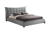 Baxton Studio Marguerite Gray Linen Modern Platform Bed - King Size