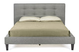 Baxton Studio Quincy Grey Linen Full Size Platform Bed