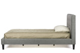 Baxton Studio Quincy Grey Linen Full Size Platform Bed