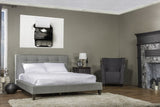 Baxton Studio Quincy Grey Linen Full Size Platform Bed