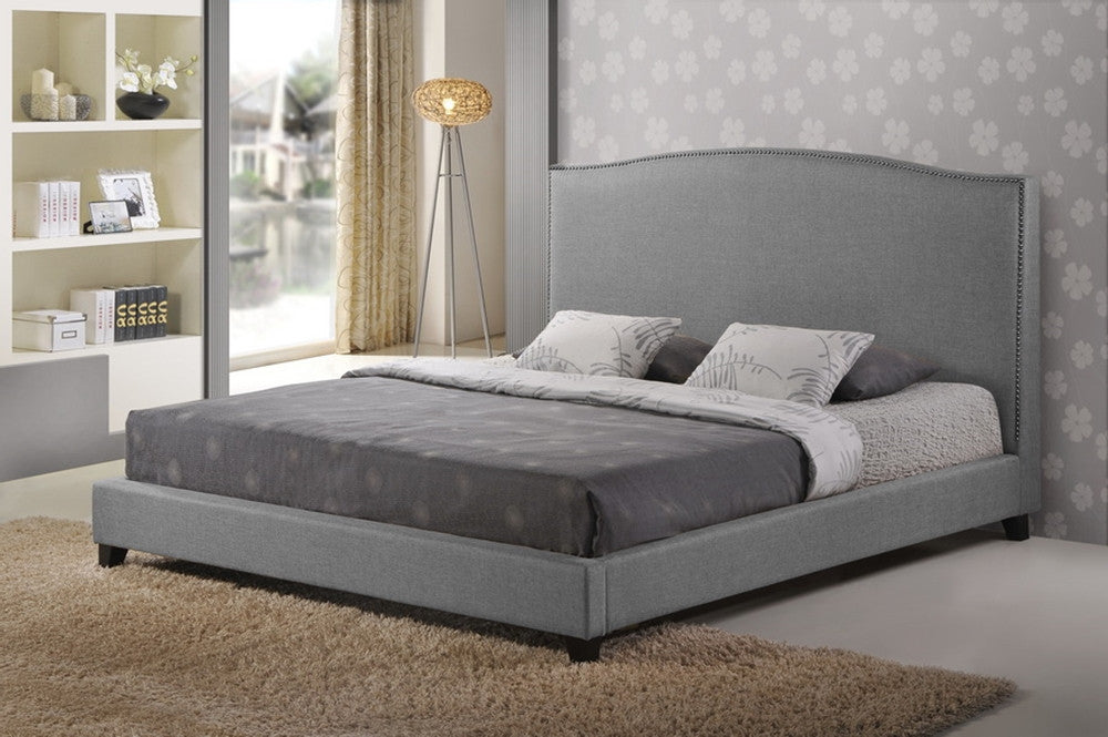 Baxton Studio Aisling Gray Fabric Platform Bed - King Size