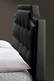Baxton Studio Carlotta Black Modern Bed with Upholstered Headboard - Full Size