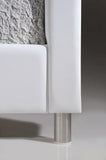 Baxton Studio Carlotta White Modern Bed with Upholstered Headboard - Full Size