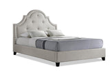 Baxton Studio Colchester Light Beige Linen Modern Platform Bed - Full Size