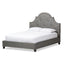 Baxton Studio Colchester Grey Linen Modern Platform Bed - Queen Size