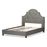 Baxton Studio Colchester Grey Linen Modern Platform Bed - Full Size