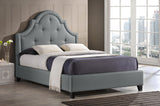 Baxton Studio Colchester Grey Linen Modern Platform Bed - Full Size