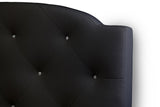Baxton Studio Canterbury Black Leather Contemporary Full-Size Bed
