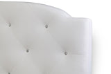 Baxton Studio Canterbury White Leather Contemporary Full-Size Bed
