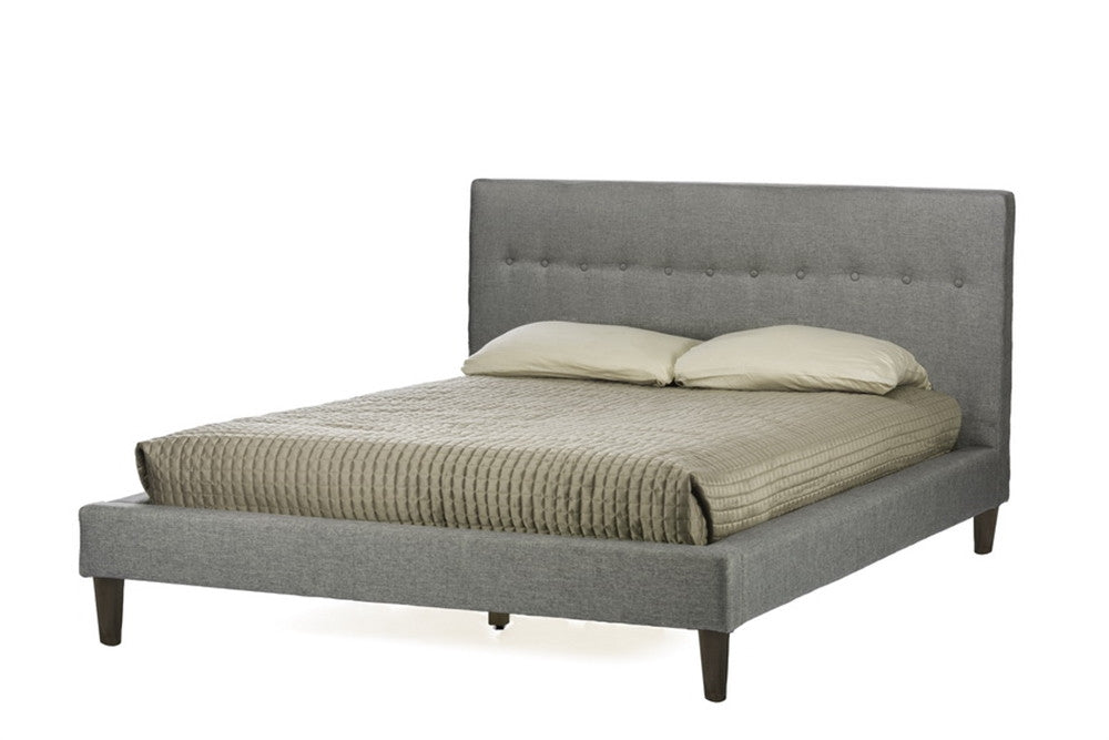 Baxton Studio Callasandra Contemporary Grey Linen King-Size Bed