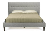 Baxton Studio Callasandra Contemporary Grey Linen King-Size Bed