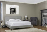 Baxton Studio Callasandra Contemporary Grey Linen King-Size Bed