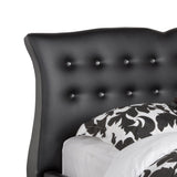 Baxton Studio Erin Modern and Contemporary Black Faux Leather Queen Size Platform Bed