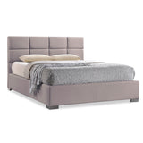 BAXTON STUDIO SOPHIE MODERN AND CONTEMPORARY BEIGE FABRIC UPHOLSTERED KING SIZE PLATFORM BED