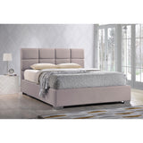 BAXTON STUDIO SOPHIE MODERN AND CONTEMPORARY BEIGE FABRIC UPHOLSTERED QUEEN SIZE PLATFORM BED