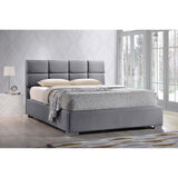 BAXTON STUDIO SOPHIE MODERN AND CONTEMPORARY GREY FABRIC UPHOLSTERED KING SIZE PLATFORM BED