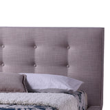 Baxton Studio Jonesy Scandinavian Style Mid-Century Beige Fabric Upholstered King Size Platform Bed