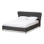 Baxton Studio Camden Mid-Century Modern Dark Grey Fabric Upholstered Full Size Platform Bed