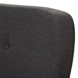Baxton Studio Camden Mid-Century Modern Dark Grey Fabric Upholstered Full Size Platform Bed