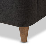Baxton Studio Camden Mid-Century Modern Dark Grey Fabric Upholstered Full Size Platform Bed