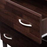 Baxton Studio Maison Modern and Contemporary Oak Brown Finish Wood 3-Drawer Storage Chest